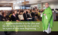 Joyous scenes as over 600 celebrate first Mass at Australia’s newest church in Oran Park - 19 July 2015